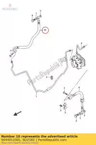 suzuki 6944012J00 manguera, freno trasero - Lado inferior