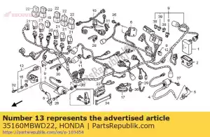 Honda 35160MBWD22 montagem do sensor, ângulo de inclinação - Lado inferior