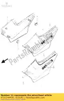 4721144400, Suzuki, Copertina, cornice lh suzuki gsx  l e s katana fe gs eu su fws t gsxr fws1 gsx400s gs450eseusu 400 450 , Nuovo