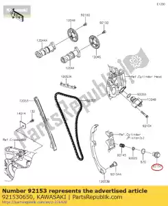 Kawasaki 921530650 bout, spanner - Onderkant