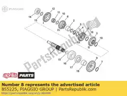 Ici, vous pouvez commander le 3ème roue auprès de Piaggio Group , avec le numéro de pièce 855225: