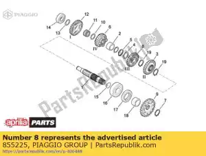 Piaggio Group 855225 3ème roue - La partie au fond