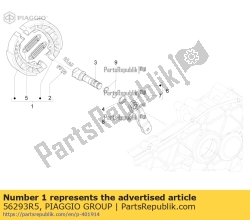 Aprilia 56293R5, Paar remschoenen, OEM: Aprilia 56293R5