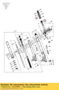 triumph T3600234 seal, dust, dia 55 - Bottom side