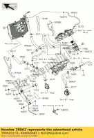 390620154, Kawasaki, refroidissement par tuyau, rad-pipe kawasaki zx6r ninja p zx 6r 600 , Nouveau