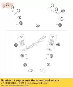 ktm 77336060100 valve lever - Bottom side