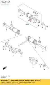 Suzuki 4365124B00 rubber - Onderkant