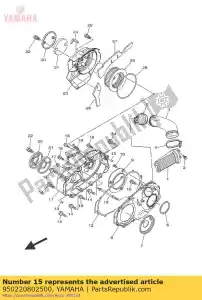 yamaha 950220802500 boulon, bride - La partie au fond