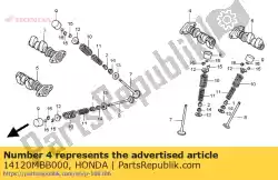 Ici, vous pouvez commander le arbre à cames, en auprès de Honda , avec le numéro de pièce 14120MBB000: