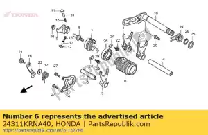 Honda 24311KRNA40 tambor, cambio de marchas - Lado inferior