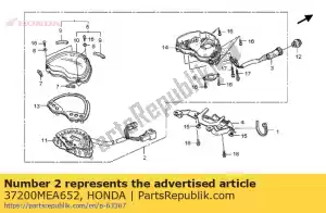 Honda 37200MEA652 conjunto de velocímetro - Lado inferior