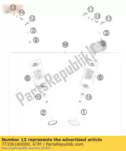 ktm 77336160000 levier de soupape - La partie au fond