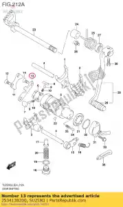 Suzuki 2534138200 guide, changement de vitesse - La partie au fond