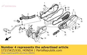 Honda 17215KZL930 conducto, filtro de aire - Lado inferior