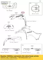 560541228, Kawasaki, mark,fr fender,v-twin kvf750he kawasaki  brute force 750 2014 2015 2017 2018, New