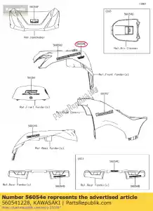 kawasaki 560541228 mark,fr fender,v-twin kvf750he - Bottom side