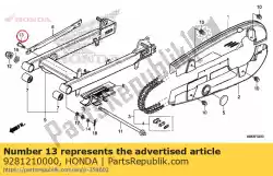 Here you can order the bolt a, stopper arm from Honda, with part number 9281210000: