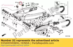 honda 93500050080G vis, pan, 5x8 - La partie au fond