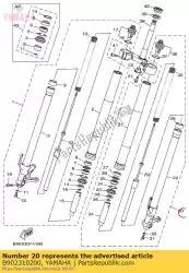 Aqui você pode pedir o conjunto do garfo dianteiro (l em Yamaha , com o número da peça B902310200: