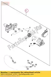 Qui puoi ordinare pinza freno cpl. Posteriore l / s da KTM , con numero parte 50213301644: