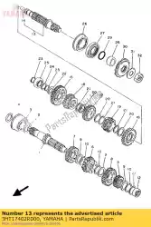 Ici, vous pouvez commander le assy essieu moteur auprès de Yamaha , avec le numéro de pièce 3HT17402R000: