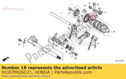 kogellager, radiaal, 25x47x8 van Honda, met onderdeel nummer 91007MGSD21, bestel je hier online: