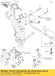 Here you can order the igniter from Kawasaki, with part number 211190592: