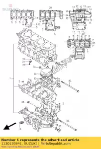Suzuki 1130139841 conjunto de cárter - Lado inferior