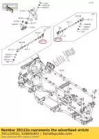 391120010, Kawasaki, corbata de hombre, zurdo kawasaki kvf750 4x4 kvf650 eps brute force 650 4x4i 750 epsgef epshef gff hff camo , Nuevo