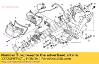 33720MFE671, Honda, light assy., license (12v honda vt shadow ca spirit c2  s c2s cs black c2b c vt750c2 vt750c2b vt750c2s 750 , New