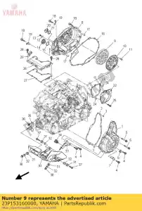 yamaha 23P153160000 amortiguador 1 - Lado inferior