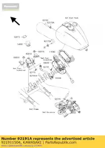 Kawasaki 921911504 tubo - Lado inferior