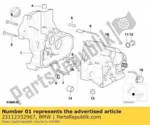 bmw 23112332967 silver housing cover - Bottom side