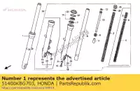 51400KBG703, Honda, fourche assy, ??r avant honda cb hornet f twofifty  cbx cb250 250 , Nouveau