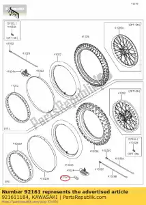 kawasaki 921611184 damper,rim stopper kx250-l3 - Bottom side