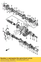 2412117C02, Suzuki, arbre, compteur suzuki gsx r 750 1988 1989 1990 1991, Nouveau