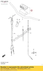 suzuki 5617035G00 juego de almohadillas, handleb - Lado inferior