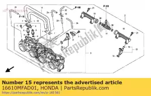 honda 16610MFAD01 pijp comp. a, brandstof - Onderkant