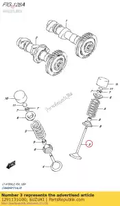 suzuki 1291131G00 klep, inlaat - Onderkant