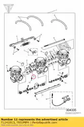 Here you can order the t piece from Triumph, with part number T1241013: