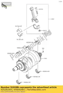 Kawasaki 920281905 bushing,crankshaft,br - Bottom side