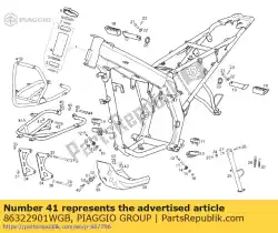 Here you can order the frame front from Piaggio Group, with part number 86322901WGB: