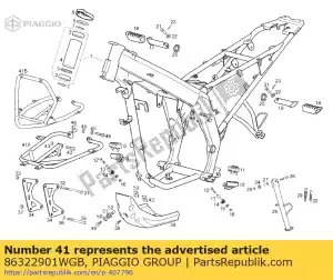 Piaggio Group 86322901WGB frame front - Bottom side