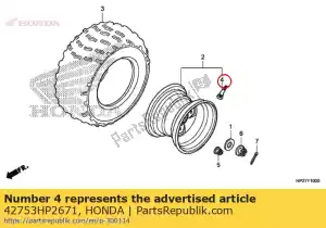 Honda 42753HP2671 klep, velg tr412 - Onderkant