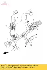 yamaha 3BN124830000 tuyau 3 - La partie au fond