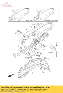 yamaha 1SS216100000 guardabarros trasero comp. - Lado inferior