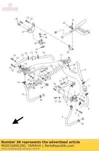 yamaha 90201080E200 washer, plate (7r4) - Bottom side