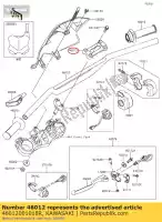 46012001018R, Kawasaki, alça de suporte, upp, f.s.bl kawasaki klx  s t sf w klx250 kle300 versysx 300 klx250s klx300r 250 , Novo