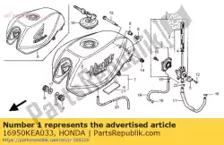 Ici, vous pouvez commander le coq assy, ?? Carburant auprès de Honda , avec le numéro de pièce 16950KEA033: