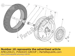 Ici, vous pouvez commander le joint huile auprès de Piaggio Group , avec le numéro de pièce AP8120621: